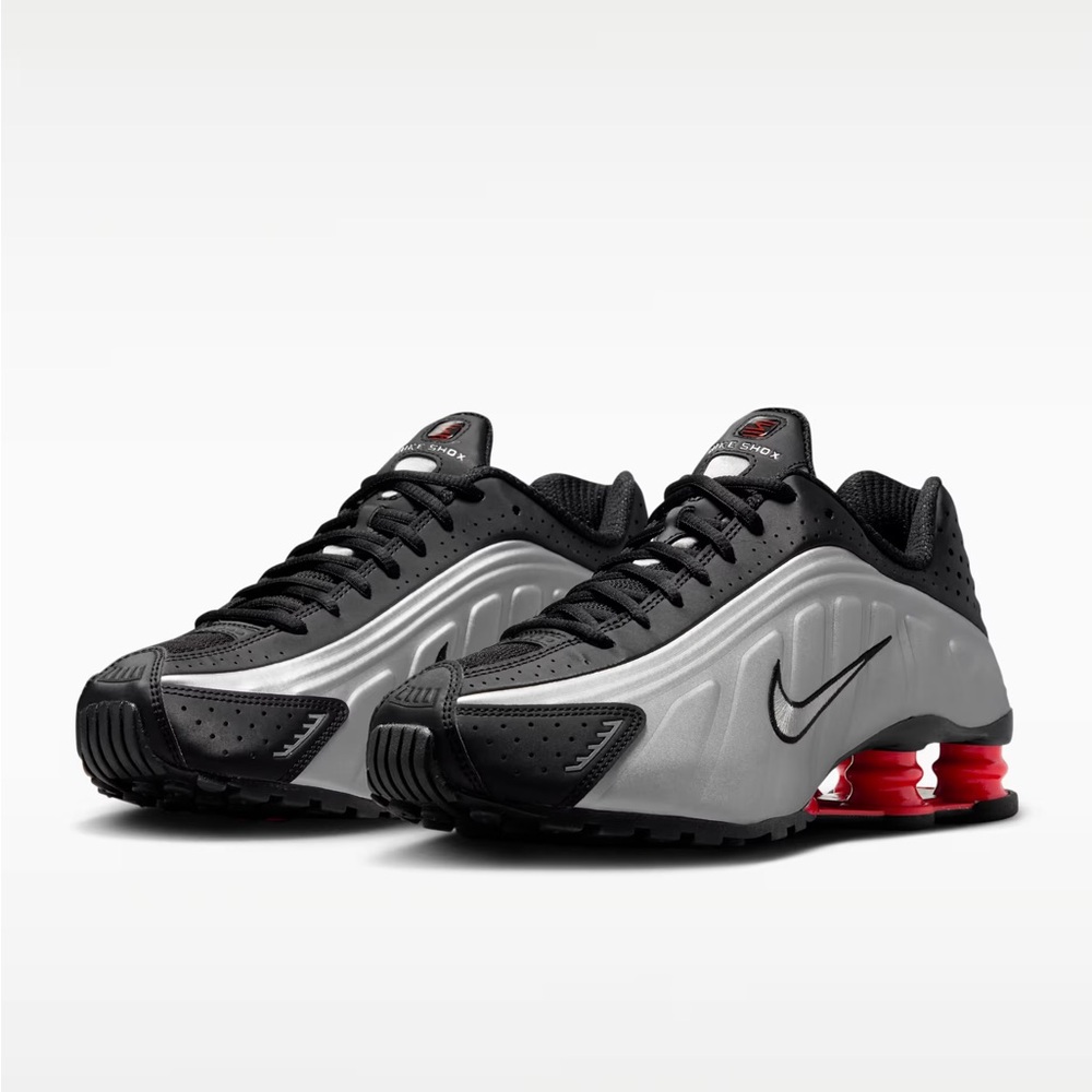 Nike Black, Silver & Red Shox Athletic Sneakers